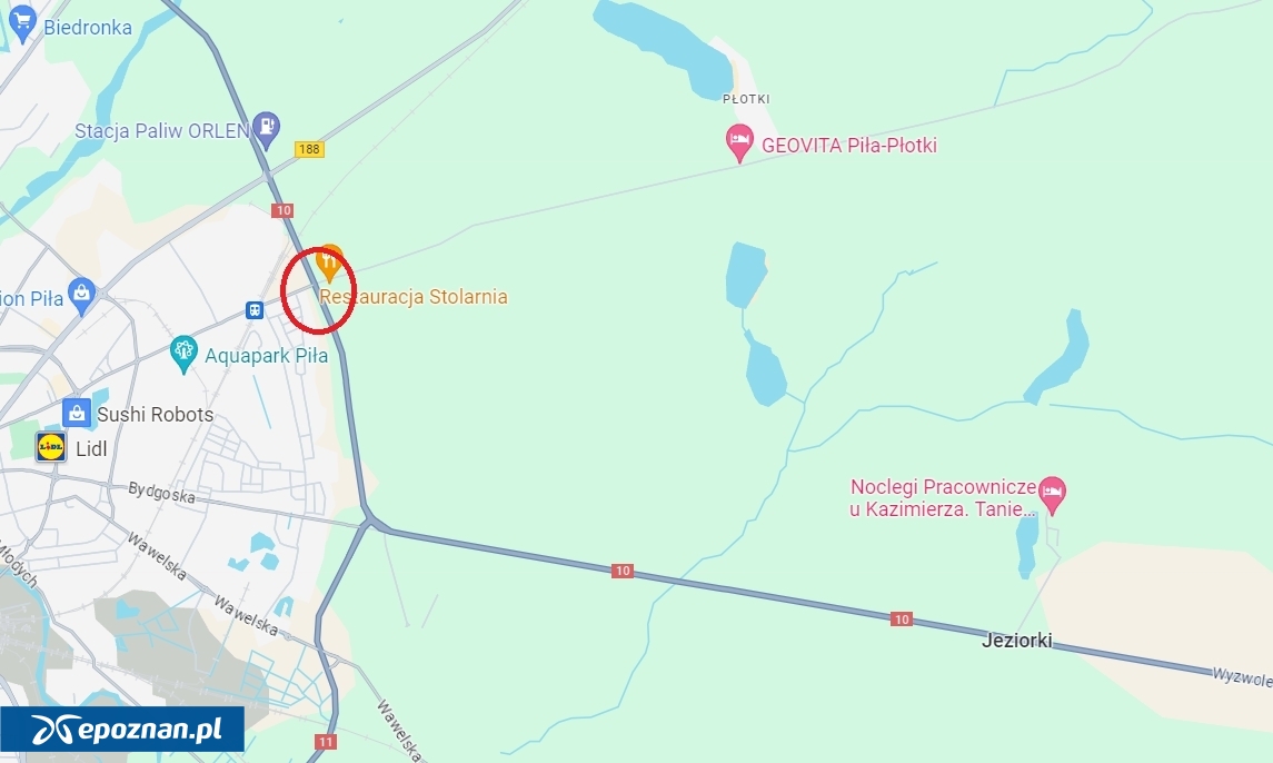 fot. Mapa Google / KPP Piła