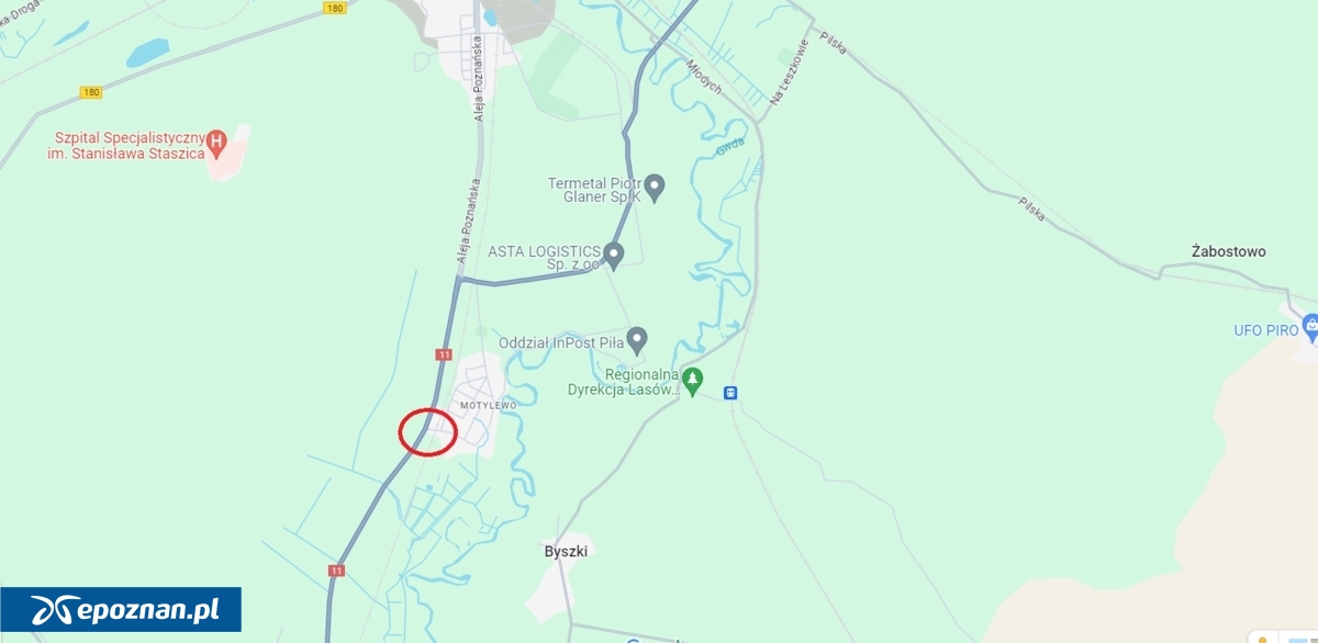 fot. Mapa Google / KPP Piła