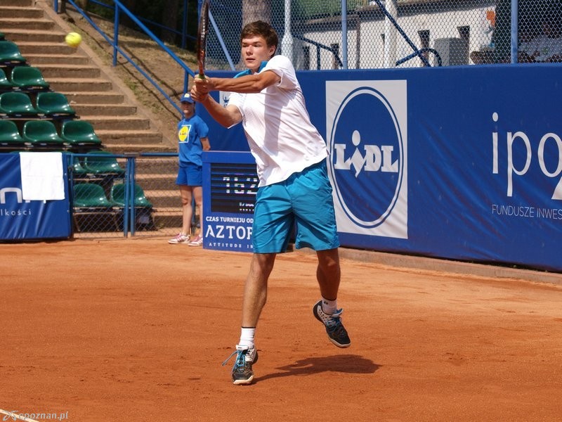 Adam Pavlasek (Czechy) - Kamil Majchrzak (Polska) 4:6, 7:5, 6:1 | fot. Piotr Sagalara