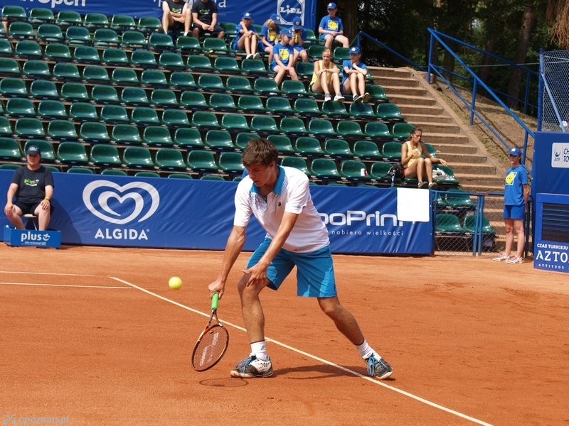 Adam Pavlasek (Czechy) - Kamil Majchrzak (Polska) 4:6, 7:5, 6:1 | fot. Piotr Sagalara
