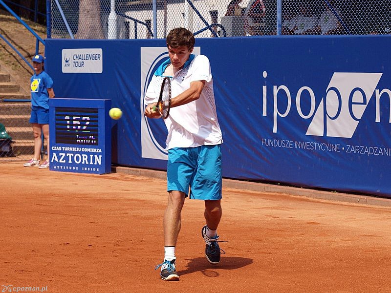 Adam Pavlasek (Czechy) - Kamil Majchrzak (Polska) 4:6, 7:5, 6:1 | fot. Piotr Sagalara