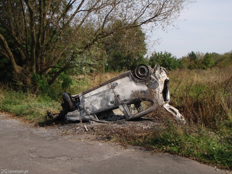 Auto już po pożarze | fot. Straż miejska