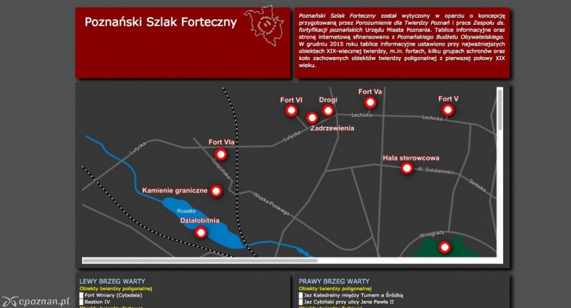 Strona internetowa szlaku