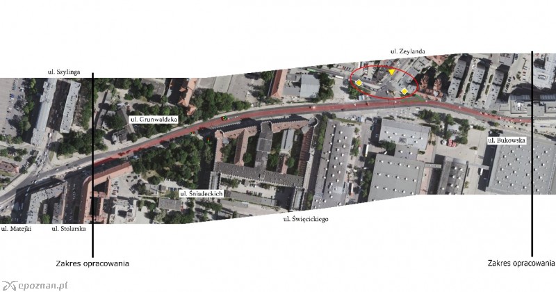 Na tym odcinku torowisko miałoby być wydzielone | fot. ZDM