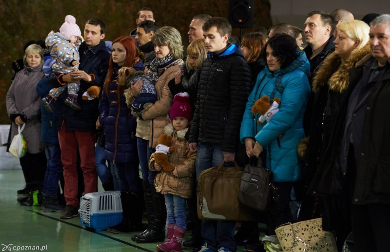 Polscy uchodźcy z Mariupola na lotnisku w Królewie Malborskim. | fot. Adam Warżawa/PAP