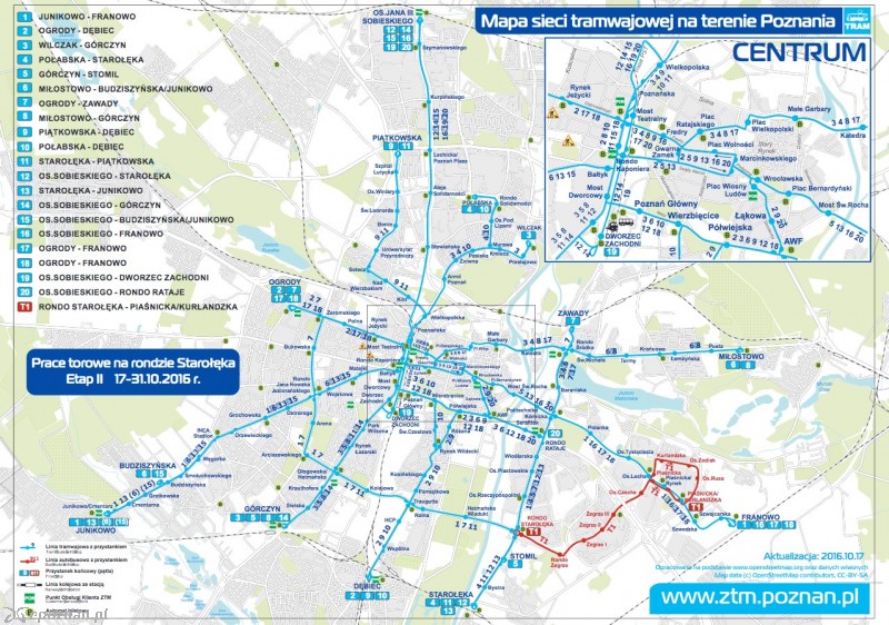 Tak bedą kursować tramwaje od poniedziałku | fot. ZTM Poznań