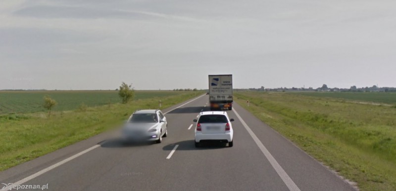 Tak dziś wygląda DK 25 w rejonie Nowych Skalmierzyc | fot. Google Street View