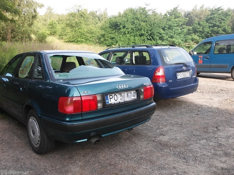 Auto uszkodzone na Jasnej Roli | fot. Agata