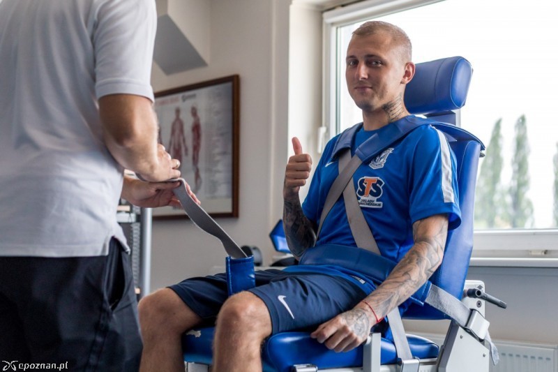 Rakels podczas testów medycznych przed transferem do Lecha fot. lechpoznan.pl/fot. Marcin Rajczak