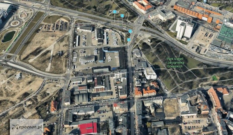 Miejsce zdarzenia, zdjęcie wykonane przed rozbiórką dworca PKS | fot. Google Earth
