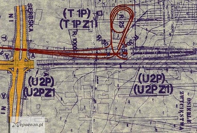 Pętla tramwajowa w pobliżu dzisiejszej galerii Plaza  | fot. CYRYL Poznań