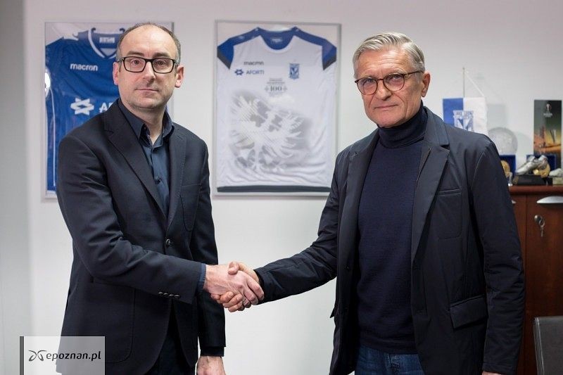 Listopad 2018: Karol Klimczak i Adam Nawałka po podpisaniu kontraktu | fot. fot. lechpoznan.pl/ fot. Lech Poznań