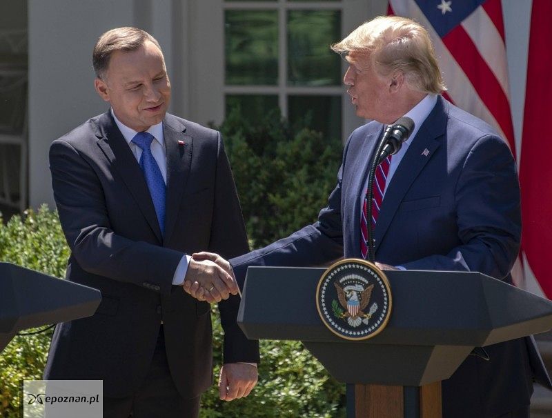 Spotkanie prezydentów Dudy i Trumpa w czerwcu tego roku | fot. PAP/Newscom