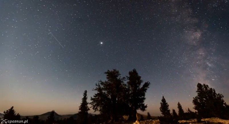 fot. Stopklatka z Perseid Meteor Shower