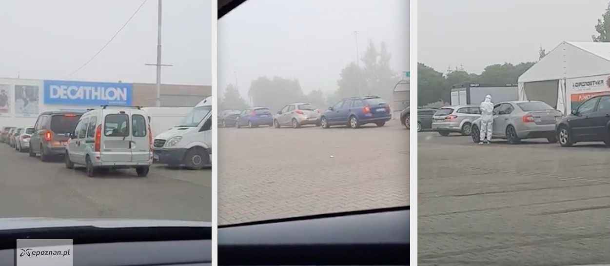 Kolejka do punktu przy ul. Serbskiej (nie jest to punkt nadzorowany przez NFZ) | fot. Piotr