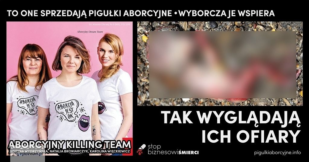 Takimi plakatami obwieszony jest obecnie samochód fundacji Pro | fot. stronazycia.pl
