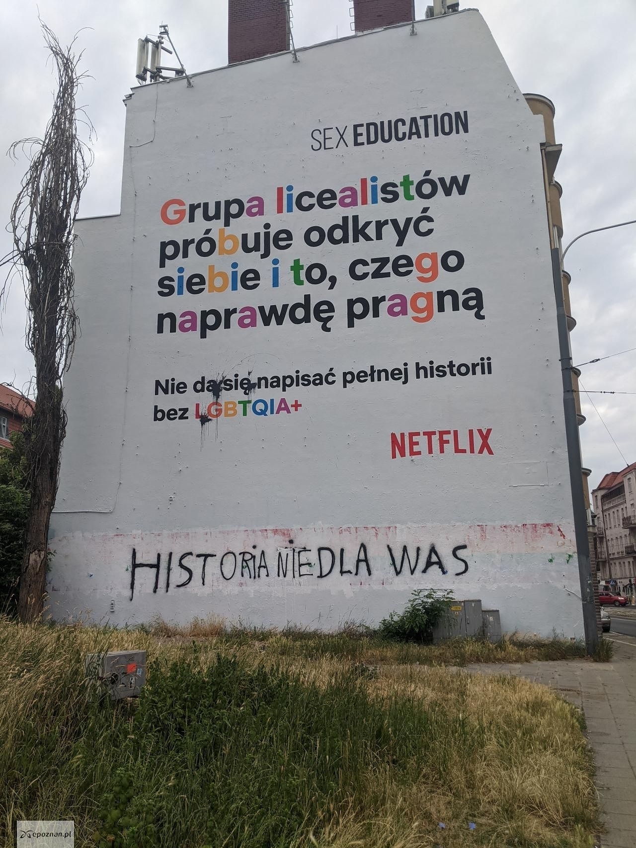 Tak wyglądał zniszczony mural | fot. Czytelnik