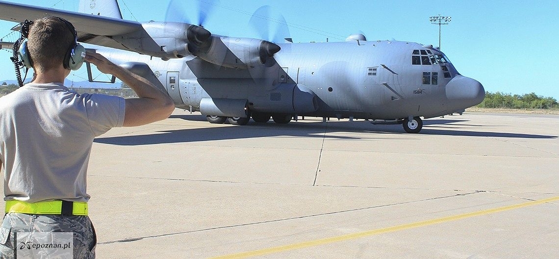 Jeden z Herculesów, który lądował w Krzesinach | fot. Ambasada i Konsulat USA w Polsce