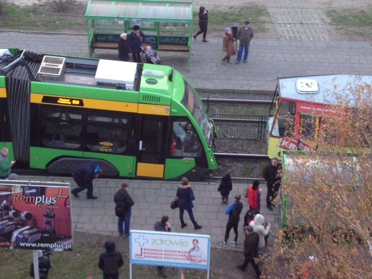 Zderzenie tramwajów na Polance w 2014 roku | fot. Czytelnik