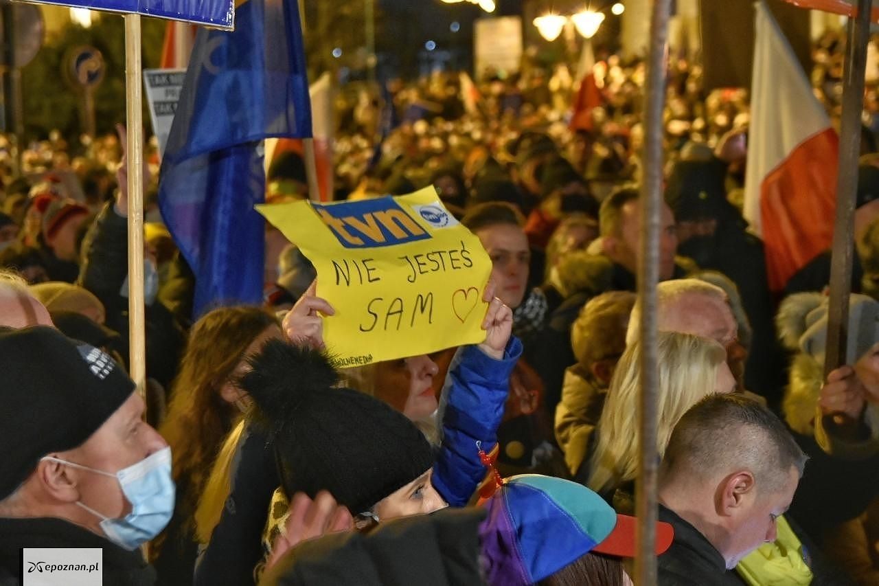 Protest w obronie wolnych mediów. | fot. Przemysław Łukaszyk
