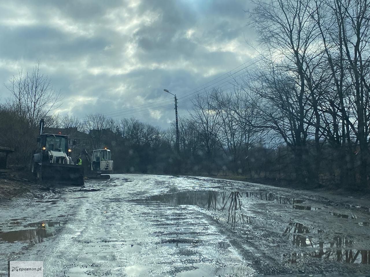 Remont ul. Chojnickiej. | fot. Przedsiębiorcy z ul. Chojnickiej