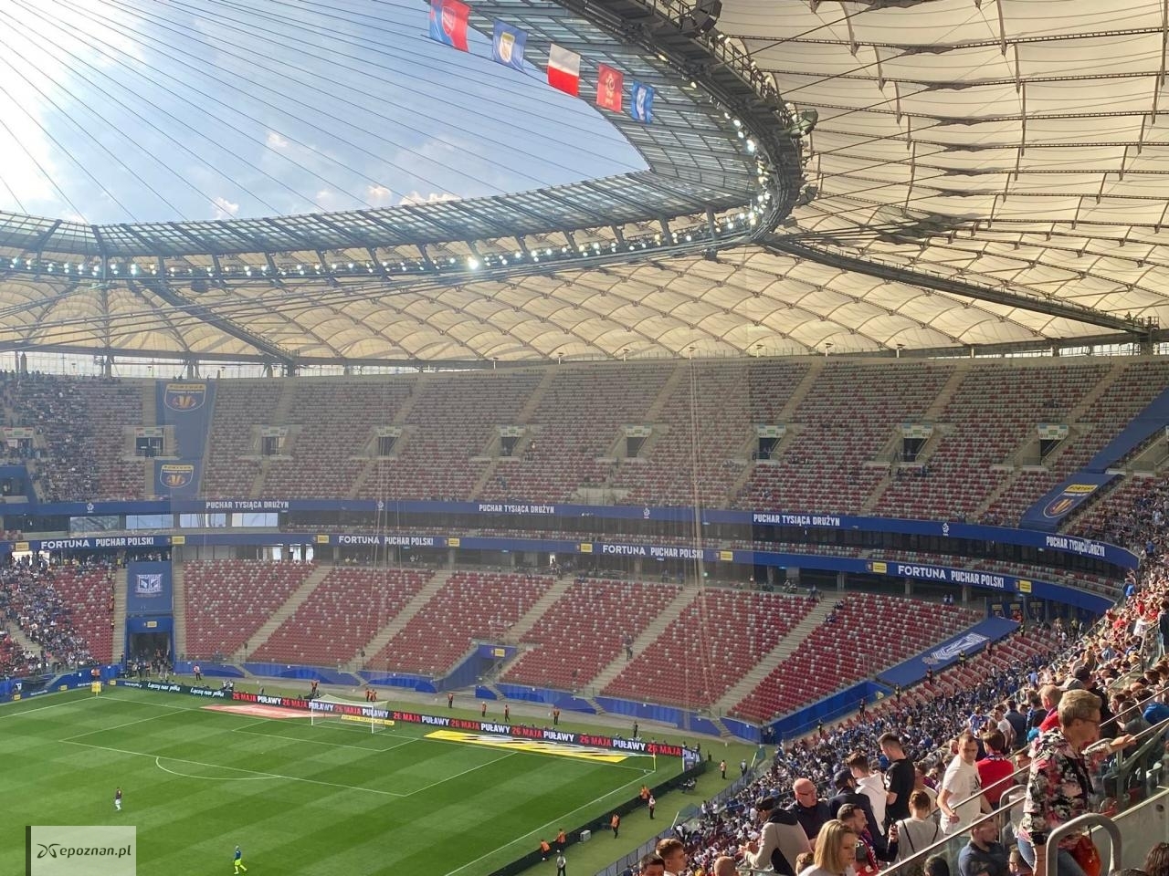 Stadion Narodowy w Warszawie. Nie wpuścili kibiców Lecha. | fot. Fot. Joanna