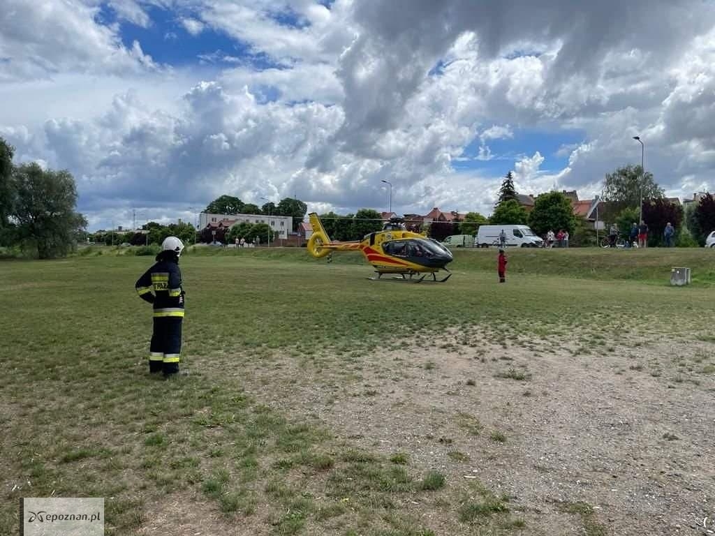 Izolowane zdarzenie medyczne z udziałem LPR | fot. Komenda Powiatowa Państwowej Straży Pożarnej w Międzychodzie