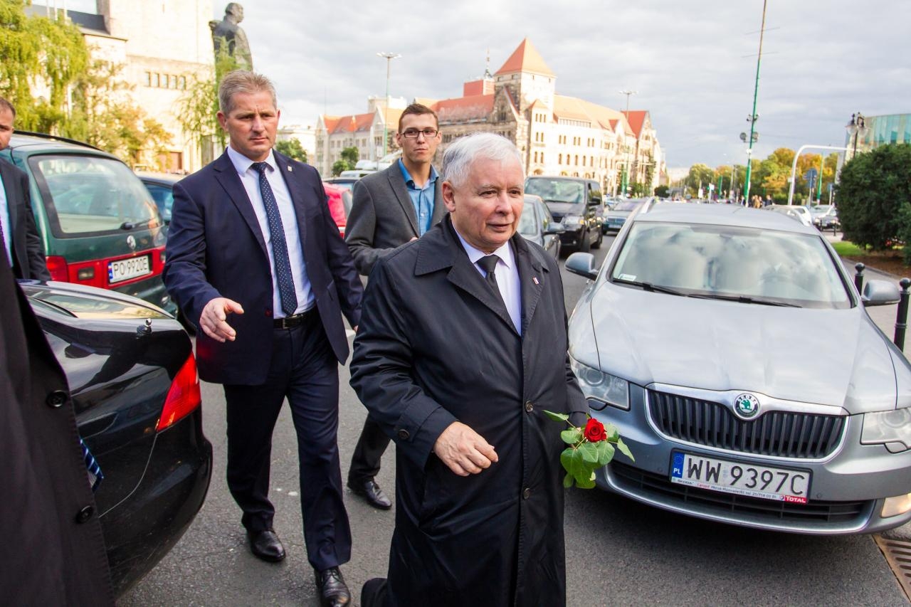 Jarosław Kaczyński w Poznaniu w 2015 roku | fot. Paweł Jaskółka, PAP