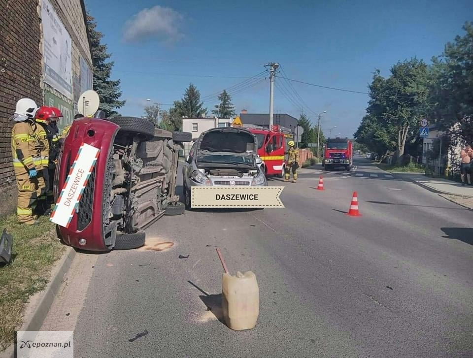 Zderzenie dwóch pojazdów w Daszewicach. | fot. Czytelnik.