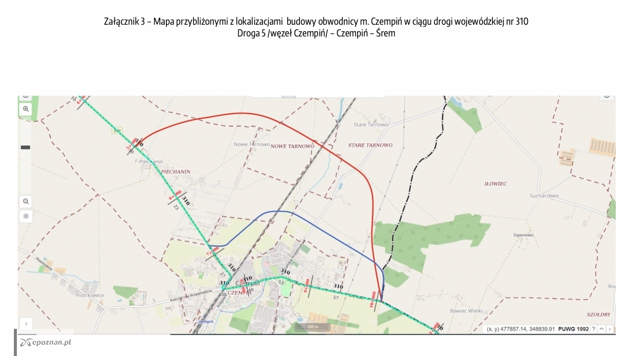 Przybliżony przebieg trasy | fot. WZDW w Poznaniu